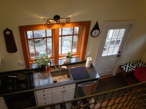 view of the kitchen from the loft