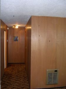 Clark & Chen basement had lots of walls - this later became the dining and living room