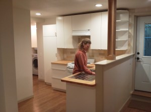 cooking in the Punton-Chapin ADU kitchen