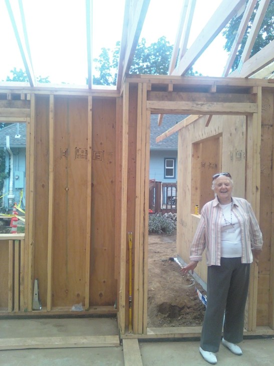 Lesa Dixon-Gray's mom Shirley was so excited she followed the ADU construction process closely