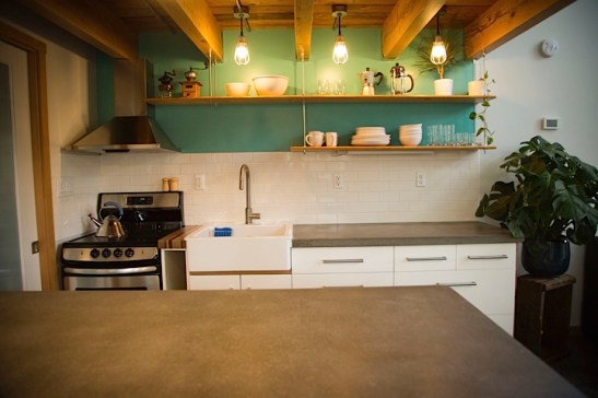 Marenda & Heidi's pantry and fridge are stashed away to the left